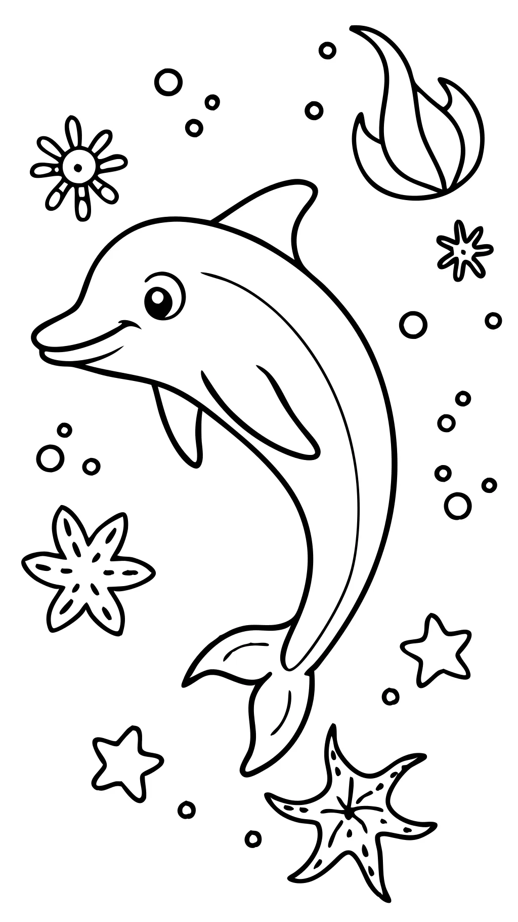 cute dolphin coloring pages